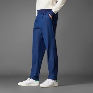 NWT Adidas Originals Pants Mens 34x32 Blue Twistknit Pleated Golf Stretch JT5014
